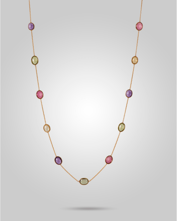 Coloured bliss gemstone necklace