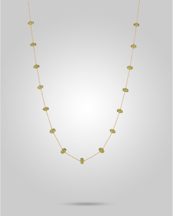 Peridot bead necklace