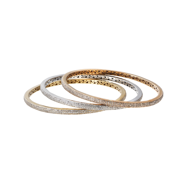 Golden halo stackable bangles