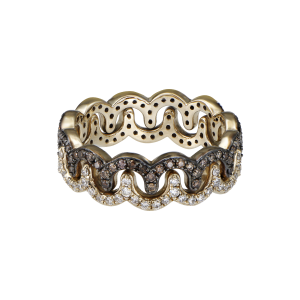 Scalloped stackable rings